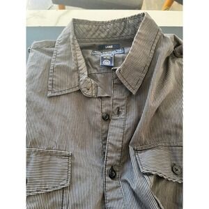 American Rag Men's Striped Long Sleeve Button Up Shirt Size Large